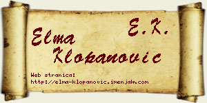 Elma Klopanović vizit kartica